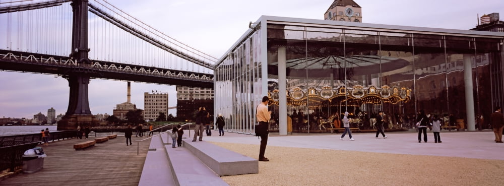 Brooklyn Bridge Park Janes Carousel DUMBO New York City New York State USA Canvas Art - Panoramic Images (27 x 9)