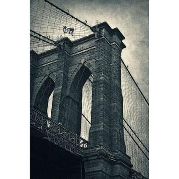 Brooklyn Bridge Poster Print by Larry Nicosia, 12 x 18 - Small