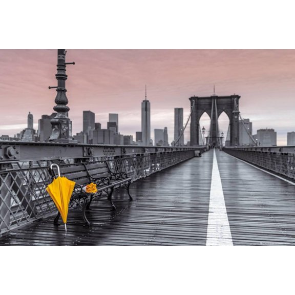 GB eye LTD, Assaf Frank, Brooklyn Bridge Umbrella, Maxi Poster, 61 x 91.5 cm, Wood, Multi-Colour