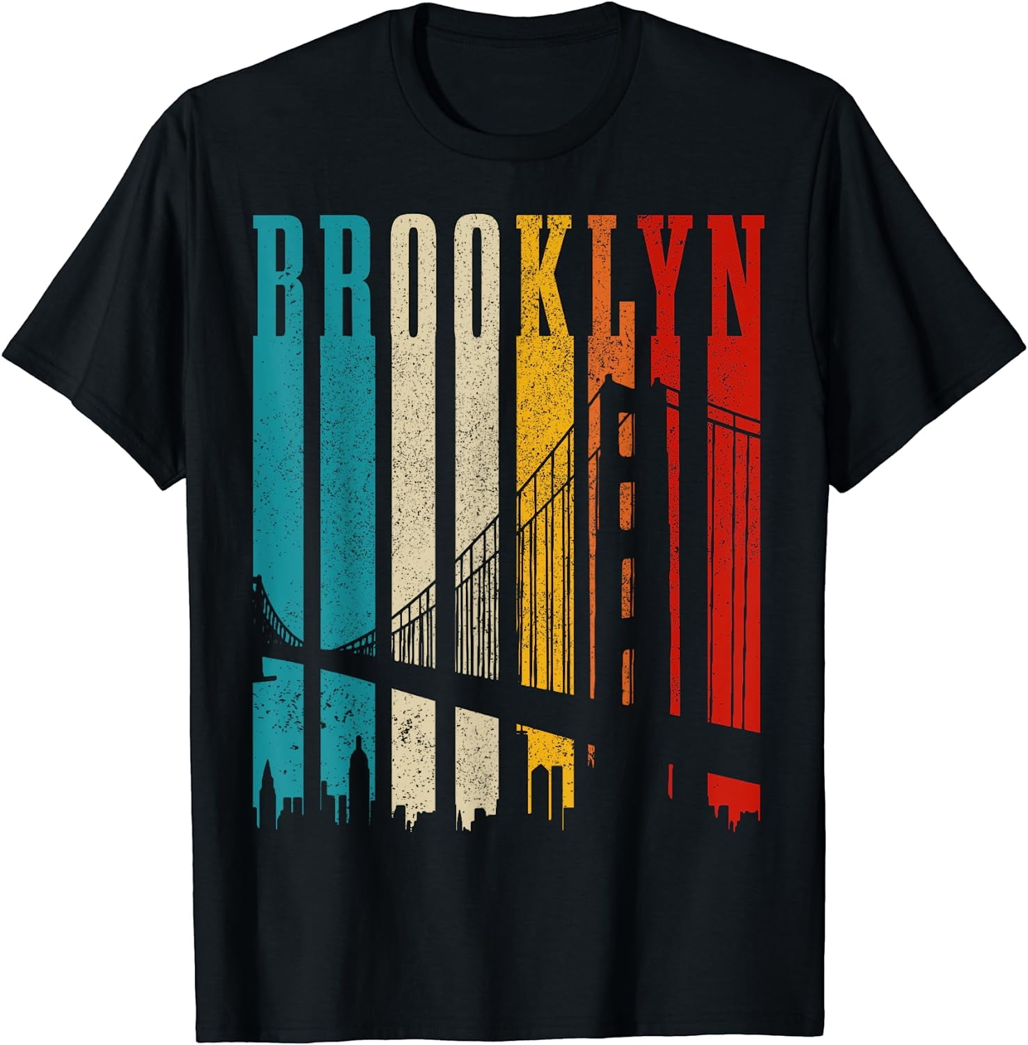 Brooklyn Bridge Vintage NY NYC Pride New York City T-Shirt - Walmart.com