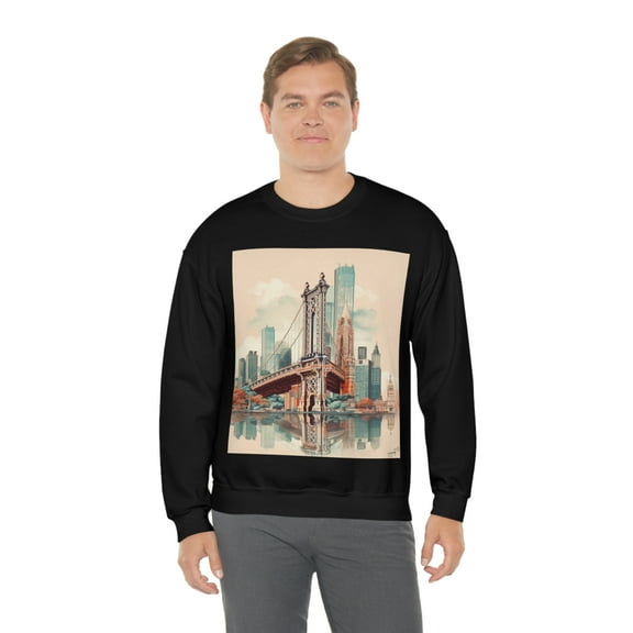 Brooklyn Bridge Wanderlust Unisex Heavy Blend Crewneck Sweatshirt