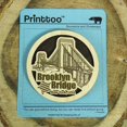 thumbnail image 1 of Brooklyn Bridge Wood Engraved Fridge Magnet Souvenir Gift, 1 of 4