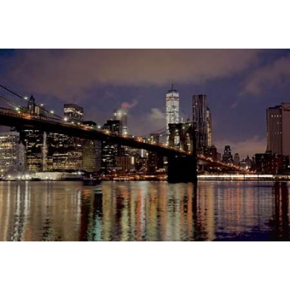 Brooklyn Bridge at Dawn Poster Print by Alan Blaustein (12 x 18)