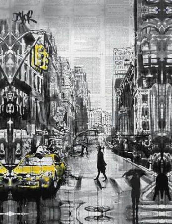 Brooklyn Cab Canvas Art - Loui Jover (22 x 28)