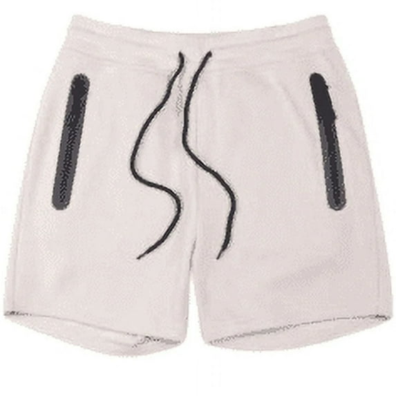 Brooklyn Cloth Men’s 5" Inseam Heat Seal Zip Pocket Shorts, Polyester, Sand, Medium