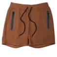 thumbnail image 1 of Brooklyn Cloth Men’s 5" Inseam Heat Seal Zip Pocket Shorts, Polyester, Toffee, X Large, 1 of 5