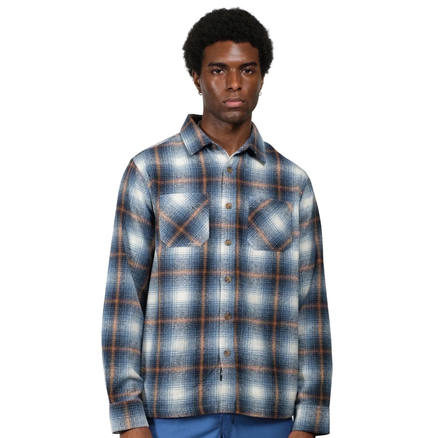 Blue Beige Check