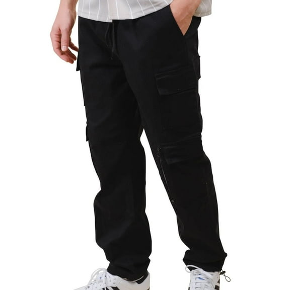 Brooklyn Cloth Men's Stretch Twill Utility Pants, Stylish, Functional, Comfortable, Black, Medium