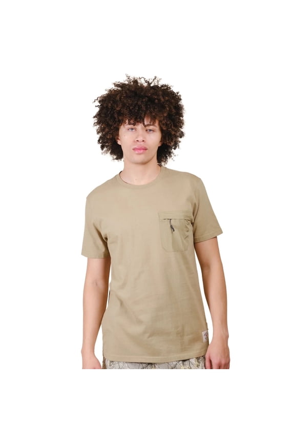Premium Heavy Weight Nylon Zip Tee, Short Sleeve Shirt, Olive, Medium