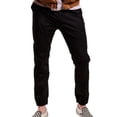 thumbnail image 1 of Brooklyn Cloth Men’s Side Pocket Zip Twill Jogger 2.0, Elastic Drawstring Waist, Black, Medium, 1 of 5