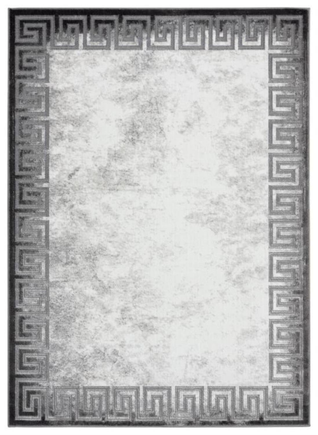 Brooklyn Collection Polypropylene Gray And Black 2'1