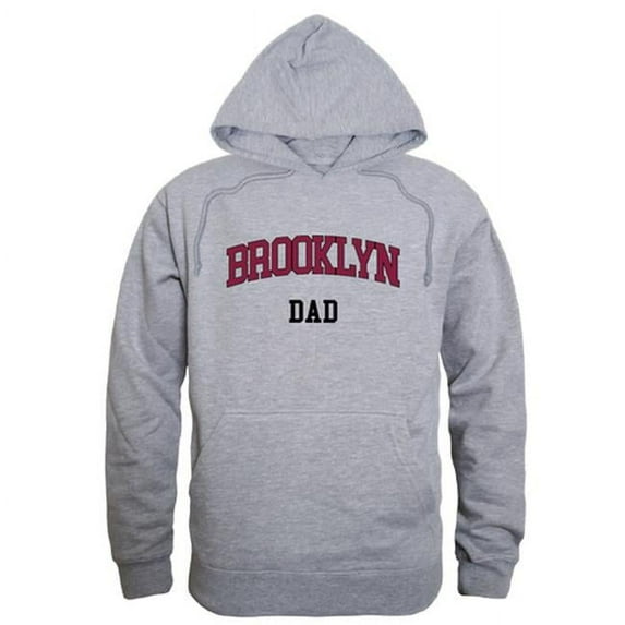 Brooklyn College Bulldogs Dad Hoodie, Heather Grey - 2XL