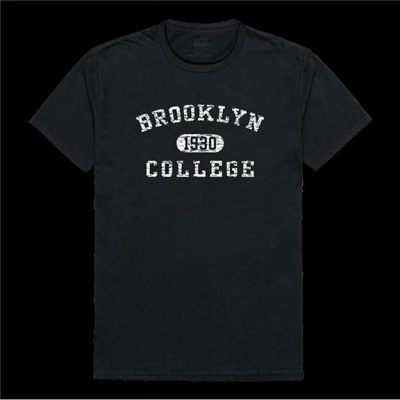 Brooklyn College Bulldogs Distressed Arch T-Shirt, Black - Extra Large