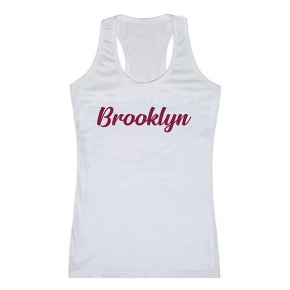 Brooklyn College Bulldogs Script Tank Top, White - Large