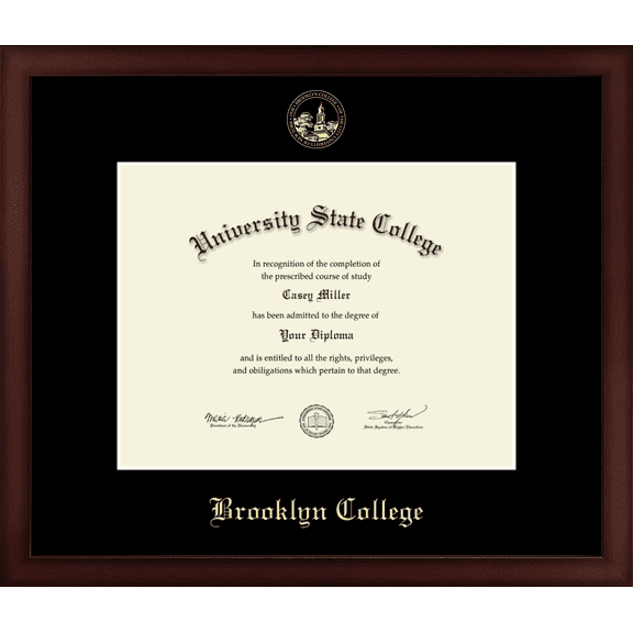Brooklyn College Diploma Frame, Document Size 11" x 8.5"