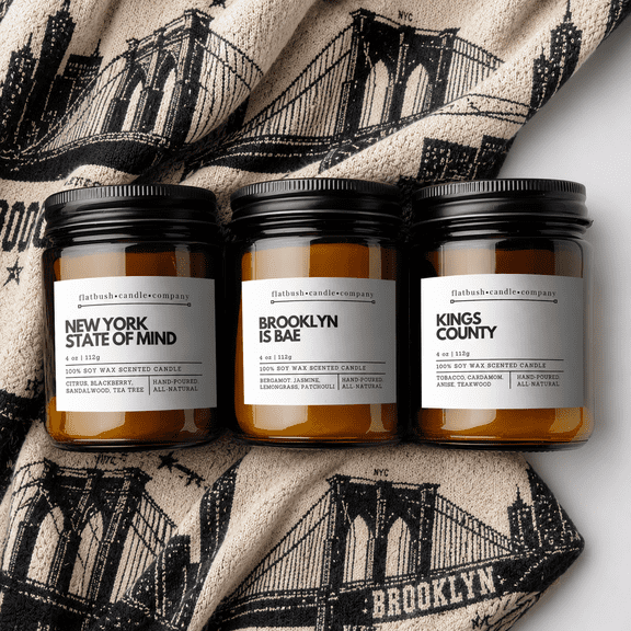 Brooklyn Core 100% Soy Wax Candle Gift Set