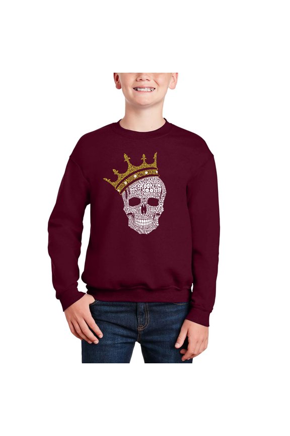 Brooklyn Crown - Boy's Word Art Crewneck Sweatshirt