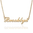 thumbnail image 1 of Brooklyn Custom Name Necklace Customized Personalized Plated Name Necklace for Mother Daughter Friendship Women Valentine's Day Christmas Birthday New Year Gold, 1 of 7