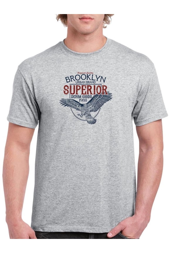 Brooklyn Denim Logo T-Shirt Men -Image by Shutterstock, Male Small
