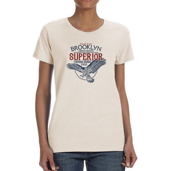 Brooklyn Denim Logo T-Shirt Women -Image by Shutterstock, Female 3X-Large