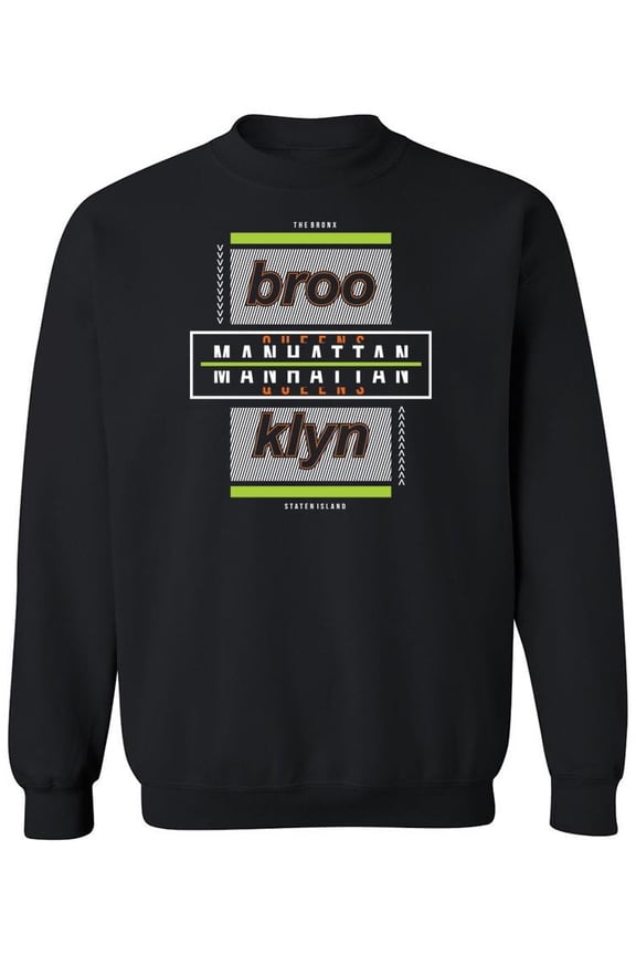 Brooklyn Design. Sweatshirt Men -Image by Shutterstock, Male 4X-Large