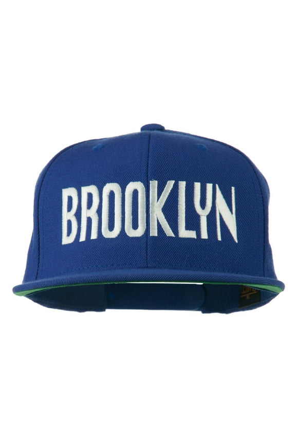 Brooklyn Embroidered Wool Snapback Cap - Royal OSFM