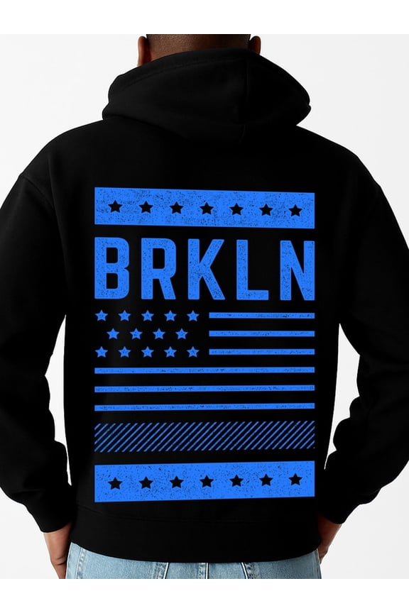 Brooklyn Flag graphic hoodies men sweater hoodie black Regular Fit, Everyday Comfort, Comfortable Casualwear, Urban Style, Soft & Comfortable funny Original Unisex hoodie