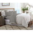 thumbnail image 1 of Brooklyn Flat Jersey Knit Sheet Set, Grey, Twin, 1 of 4