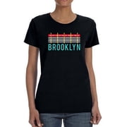 Brooklyn Forever Fence Art Shaped T-Shirt Women -Image by Shutterstock, Female Large