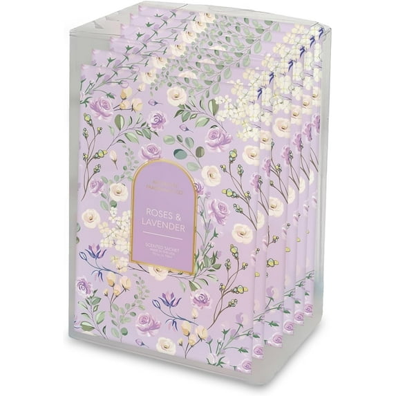 Brooklyn Fragrance Co. Arches Sachet Bags – Lavender Floral Scented Pouches – Perfect Aroma for Drawers, Closets, Cars and Bathrooms – Long-Lasting Fresh Scent Sachets (6- Pack)