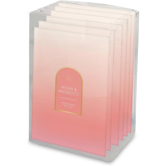 Brooklyn Fragrance Co. Arches Sachet Bags Ombre Peony and Prosecco Scented Pouches Perfect Aroma for Drawers, Closets, Cars and Bathrooms Long-Lasting Fresh Scent Sachets (6- Pack)