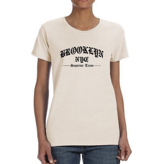 Brooklyn Gothic Style Banner T-Shirt Women -Image by Shutterstock, Female Small