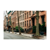 Brooklyn Heights Brownstones 01 - Brooklyn New York Photography Unframed Wall Art Print 5 x 7 inches