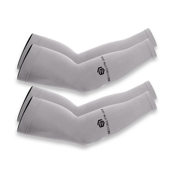 Brooklyn Jax Arm Sleeves Dry Fit Warmers for Men and Women, 2-pack