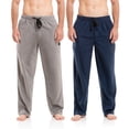thumbnail image 1 of Brooklyn-Jax Men's Microfleece Pajama in small size and colors Charcoal, Navy, 1 of 7