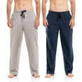 thumbnail image 1 of Brooklyn-Jax Men's Microfleece Pajama in small size and colors Navy, GREY, 1 of 7