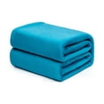 thumbnail image 1 of Brooklyn Jax Solid Plush Fleece Throw Blanket, Emerald color, 1 of 7