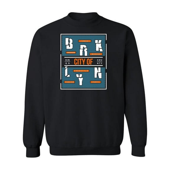 Brooklyn King's County Sweatshirt Men - Men Sweatshirt, Black, Small