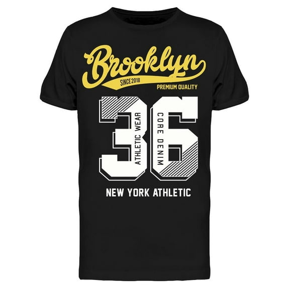 Brooklyn Lettering Design T-Shirt Men -Image by Shutterstock, Male x-Large