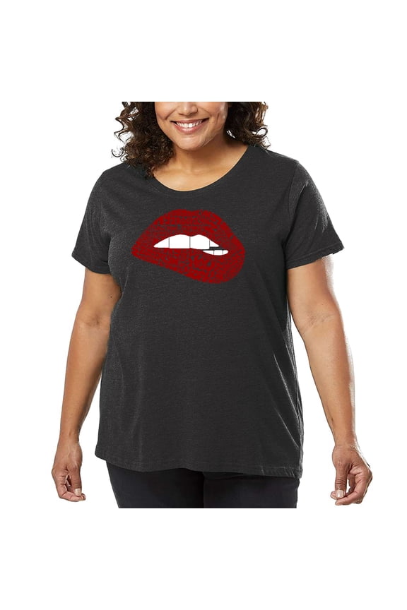 Brooklyn Lips - Women's Plus Size Word Art T-Shirt