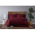thumbnail image 1 of Brooklyn Loom Classic Cotton 200 Thread Count Solid 100% Cotton Percale 3-Piece Full/Queen Duvet Set in Burgundy, Cotton , Adult, All Season, OEKO-TEX Certified, 1 of 10