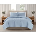 thumbnail image 1 of Brooklyn Loom Classic Solid 100% Cotton 200 Thread Count Percale Sky Blue 2-Piece Twin Quilt Set, Solid Casual themed, Adult Bedding, OEKO-TEX Certified, 1 of 9