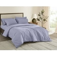 thumbnail image 1 of Brooklyn Loom Classic Cotton 200 Thread Count Solid 100% Cotton Percale 3-Piece King Duvet Set in Lavender, Cotton , Adult, All Season, OEKO-TEX Certified, 1 of 10