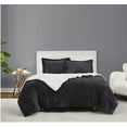 thumbnail image 1 of Brooklyn Loom Corduroy Grey Full/Queen 3 Piece Comforter Set, Textured Solid Color, Adult Bedding, Oeko-TEX Certified, 1 of 7