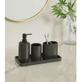 thumbnail image 1 of Brooklyn Loom Eli 100% Ceramic  4 Piece Bath Accessory Set in Bronze, All Season, Adult Size, OEKO-TEX Certified, 1 of 9