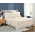 thumbnail image 1 of Brooklyn Loom Essential 100% Cotton Washed Softness 4-Piece Full Sheet Set in Natural, Solid Color, OEKO-TEX Certified, 1 of 11