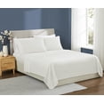 thumbnail image 1 of Brooklyn Loom Essential 100% Cotton Washed Softness 4-Piece Full Sheet Set in White, Solid Color, OEKO-TEX Certified, 1 of 10
