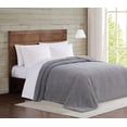 thumbnail image 1 of Brooklyn Loom Marshmallow Sherpa Grey Full/Queen Blanket 100% Polyester Microfiber Plush,  Solid Casual themed, Adult Bedding, OEKO-TEX Certified, 1 of 10