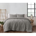 thumbnail image 1 of Brooklyn Loom Marshmallow Plush 100% Microfiber Polyester Grey 3-Piece Full/Queen Comforter Set, Solid Casual themed, Adult Bedding, OEKO-TEX Certified, 1 of 8