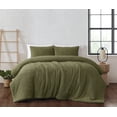 thumbnail image 1 of Brooklyn Loom Marshmallow Plush 100% Microfiber Polyester Olive Green 3-Piece Full/Queen Comforter Set, Solid Casual themed, Adult Bedding, OEKO-TEX Certified, 1 of 8